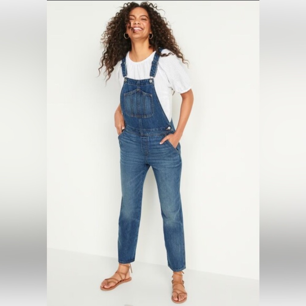 Old Navy Women's Classic Blue Denim Overalls  Size 0